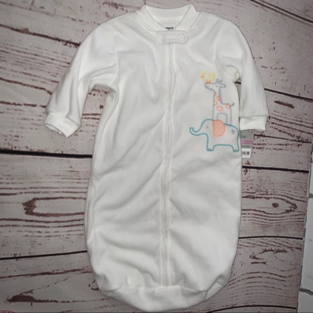Carter’s sleep sack - one size/0-9 months - white